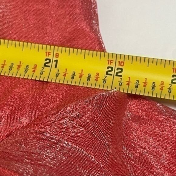 Rafael Metallic Tangerine Ruffled Party Event Glam Jacket NWOT Size 16 - Picture 10 of 11